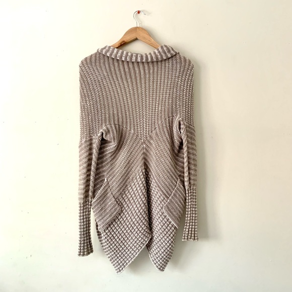 Buffalo David Bitton Knit Cardigan Sweater Beige/Cream with Pockets - Picture 2 of 5